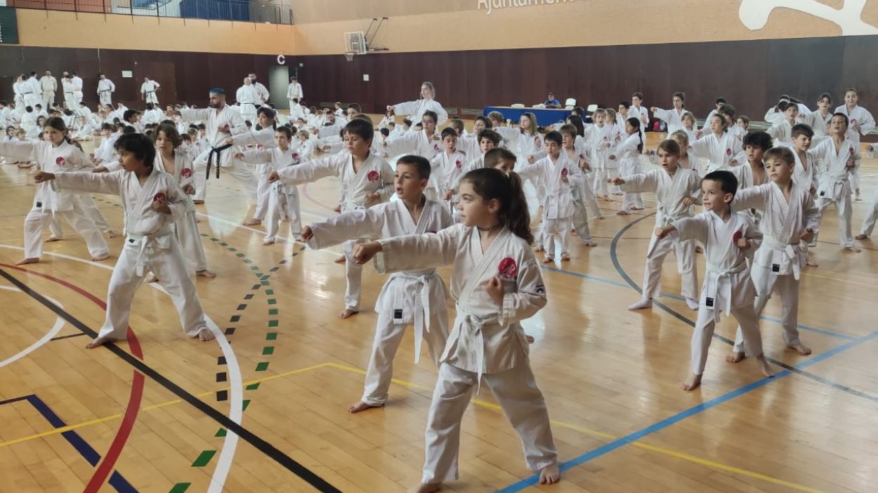 El karate santcugatenc exhibeix talent a la tercera trobada del curs al Pav 3