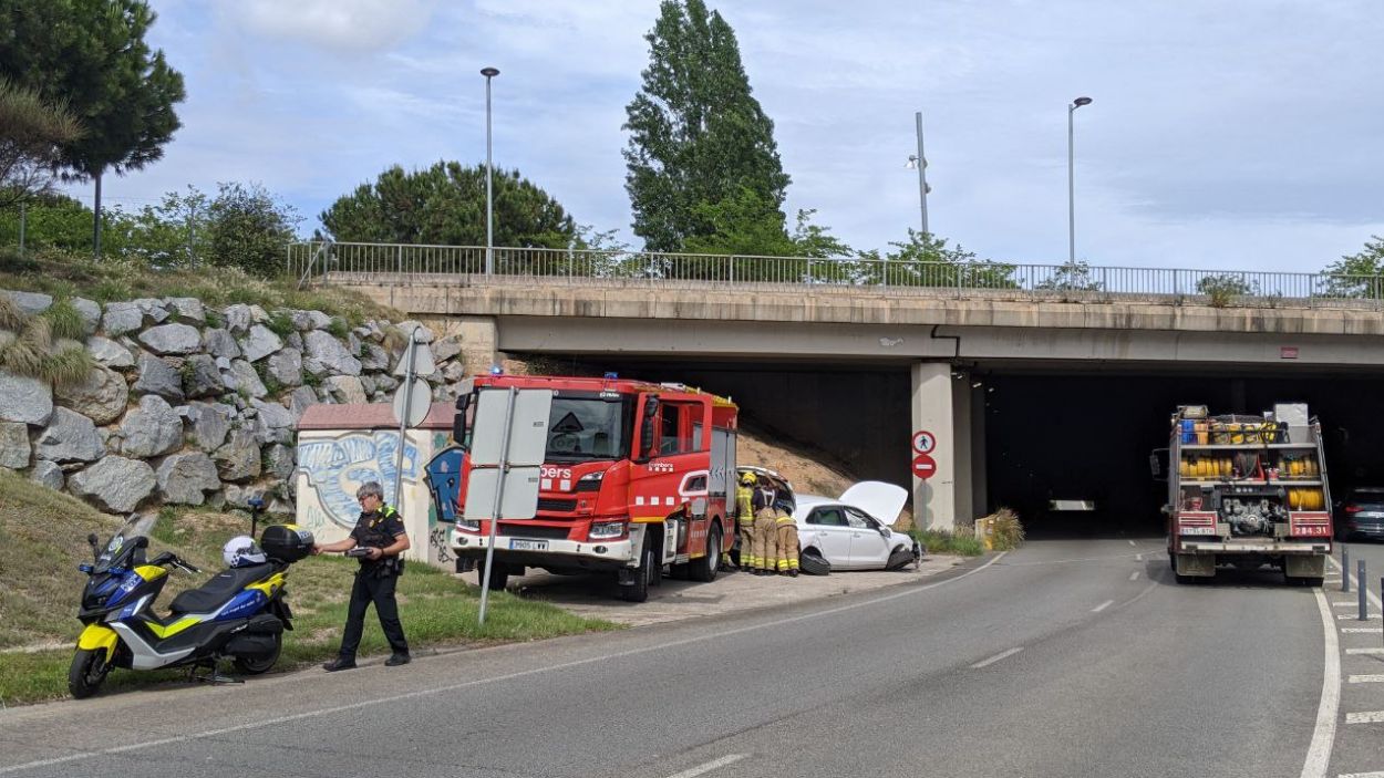 Dos ferits lleus en un accident al túnel de la Ronda Nord