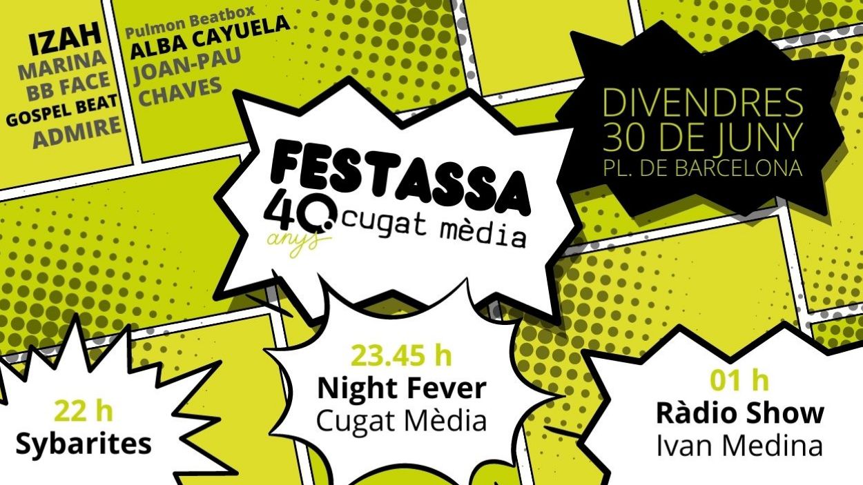 Cugat Mèdia organitza una 'Festassa' musical per Festa Major com a cloenda del 40è aniversari