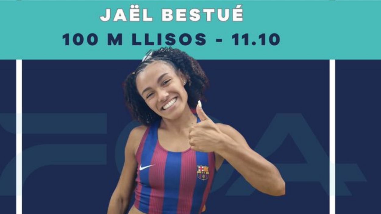 Jaël Bestué bat el rècord de Catalunya dels 100 metres llisos al Meeting de Madrid