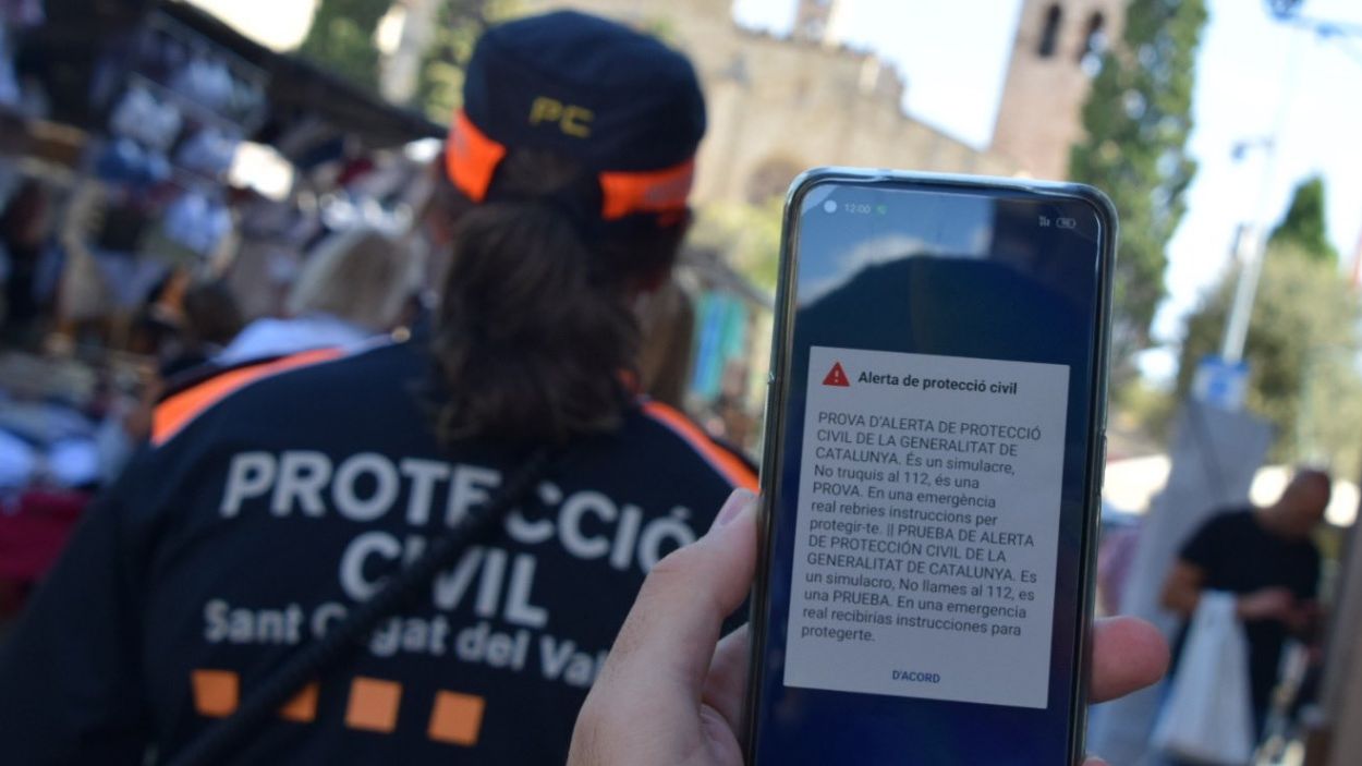 Així ha sonat el simulacre d'alertes d'emergència a Sant Cugat
