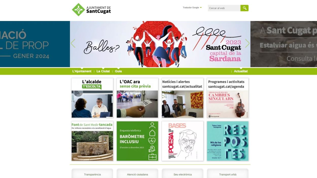 El web de l'Ajuntament ja funciona amb normalitat