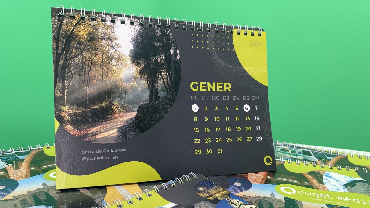 Vine a buscar el calendari de sobretaula de Cugat Mèdia 2024