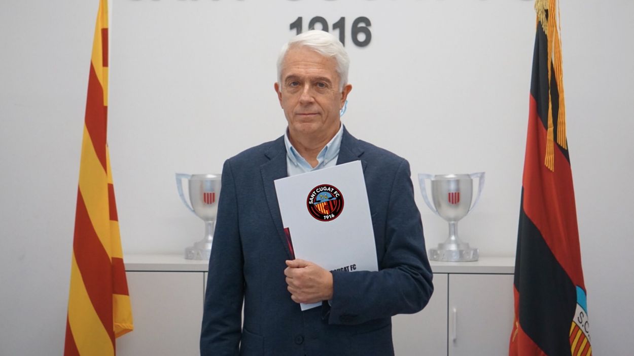 Llorenç Santasusagna, sense oposició, reelegit president del Sant Cugat FC