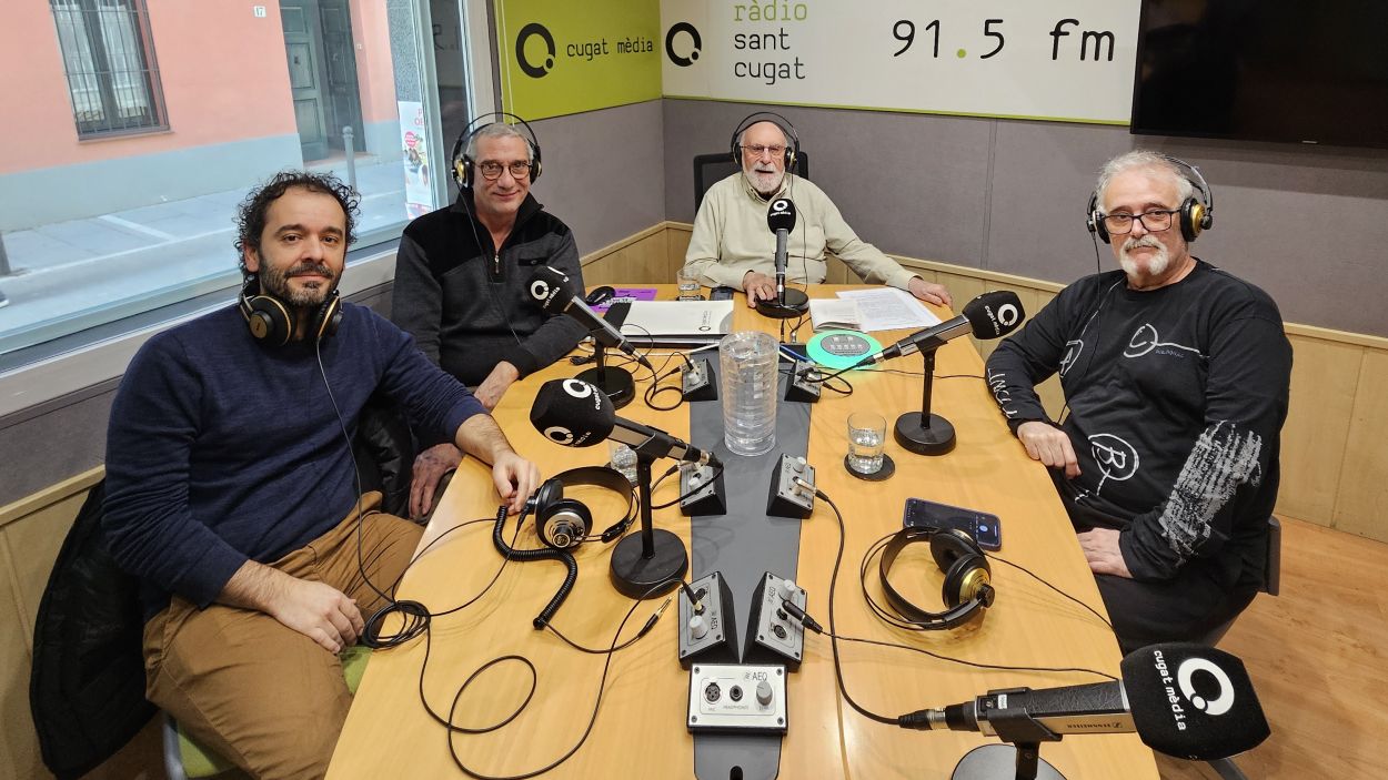 L'equip de l'obra de teatre 'La Línea', al 'Molta comèdia'