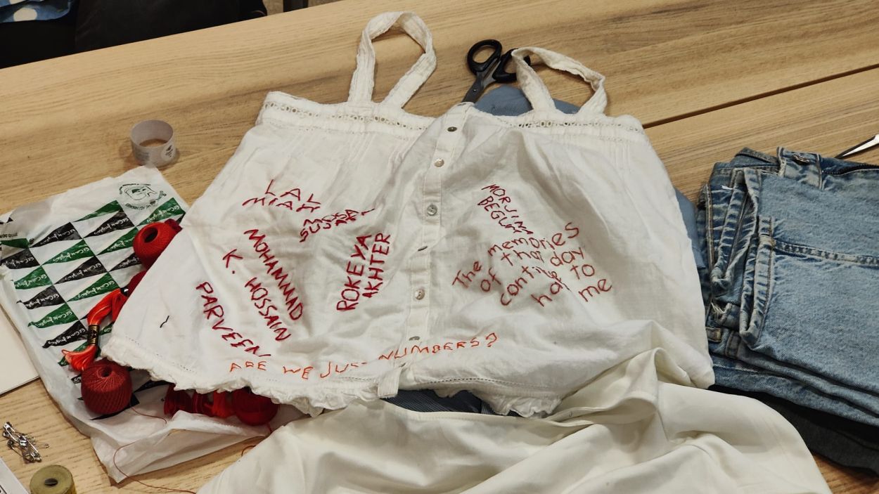Fil vermell com a denúncia per la tragèdia del Rana Plaza a Bangladesh