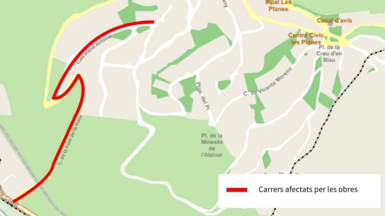 Obres a Can Borrull per fer-hi arribar la xarxa de gas
