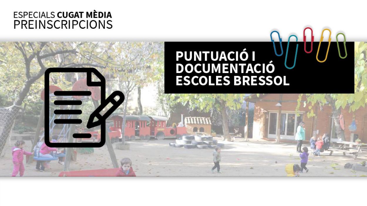 Calendari de preinscripció i matrícula de les escoles bressol municipals