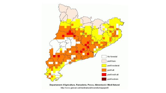 Protecció Civil demana extremar precaucions per l'alt risc d'incendi forestal