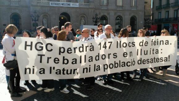 Els treballadors de l'HGC es concentren avui davant el Parlament per demanar explicacions a Salut
