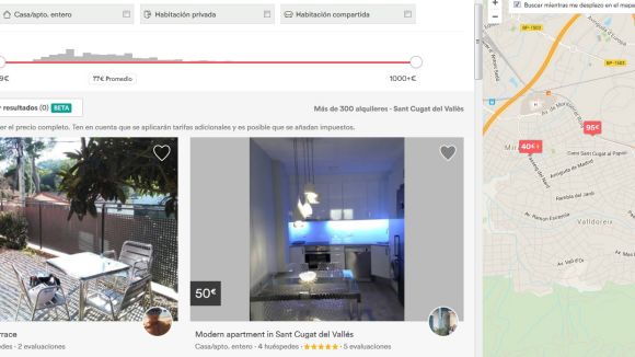 Sant Cugat ofereix més de cent lloguers a la plataforma Airbnb