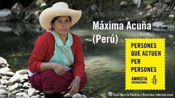 Amnistia Internacional Sant Cugat se suma al suport a l'activista peruana amenaçada Máxima Acuña