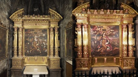 El CRBMC restaura el retaule de Santa Caterina de la Catedral de Girona