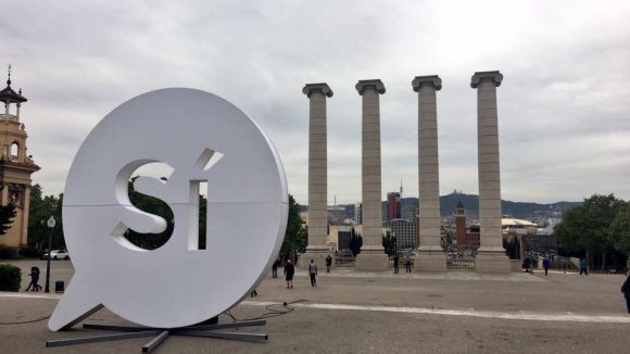 Sant Cugat acull aquest diumenge un dels 'Sí' gegants que recorren el país