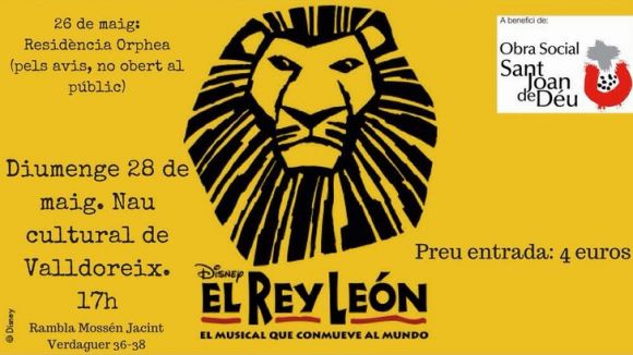 Valldoreix acull un musical solidari d''El Rei Lleó' a favor de l'Hospital Sant Joan de Déu