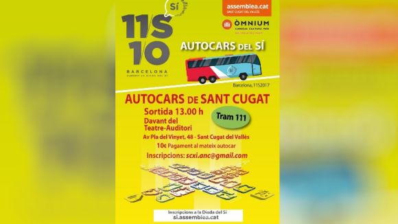 Obertes les inscripcions per anar a la manifestació de l'Onze de Setembre amb autocar