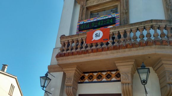 L'ANC instal·la un compte enrere per al referèndum a Cal Gerrer