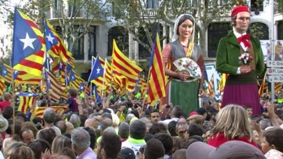Sant Cugat suma a la multitudinària 'Diada del Sí'