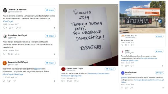 Universitats públiques i entitats de Sant Cugat fan costat a 'les institucions públiques'