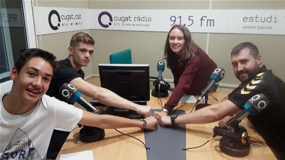 L'equip d''El Núvol' conversa amb el nou seleccionador català juvenil d'handbol, David López