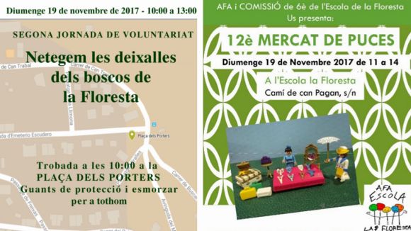 Doble proposta matinal a la Floresta, amb el 12è mercat de puces i una neteja de deixalles al bosc