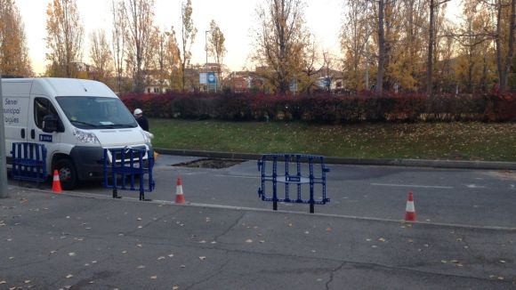 Tall parcial de la rotonda de Francesc Macià amb Salvador Espriu