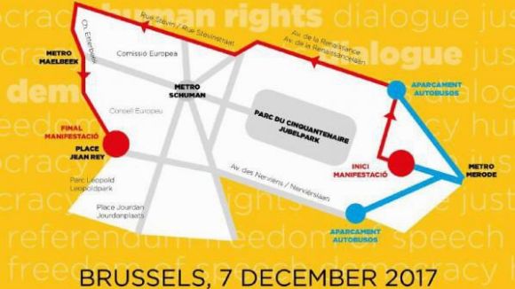 Veïns i entitats sobiranistes de Sant Cugat s'organitzen per assistir a la manifestació de Brussel·les