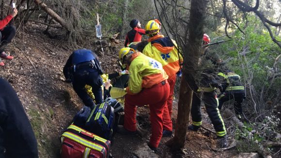Rescaten a Collserola un ciclista accidentat