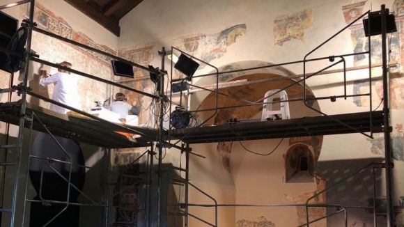 El CRBMC coordina la restauració de les pintures murals de Sant Quirze de Pedret de Cercs