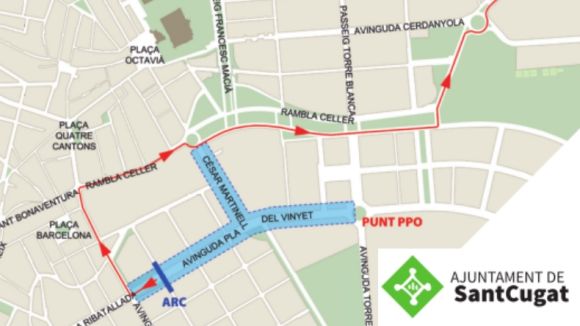 Afectacions al trànsit de Sant Cugat dimarts i dimecres per la sortida de la Volta a Catalunya