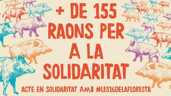 Acte de suport als veïns de la Floresta investigats per la vaga del 8N amb música i 'paella per 155'