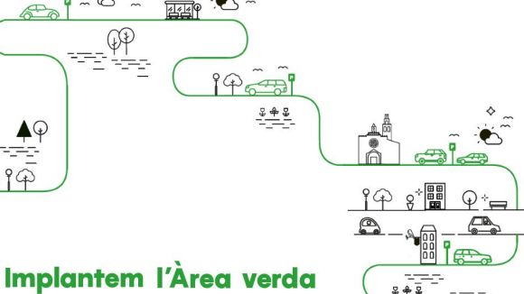 L'àrea verda i l'accés a l'illa de vianants, al consell de barri de Centre Oest