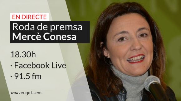 Cugat.cat retransmet en directe la roda de premsa de Mercè Conesa sobre els canvis al cartipàs