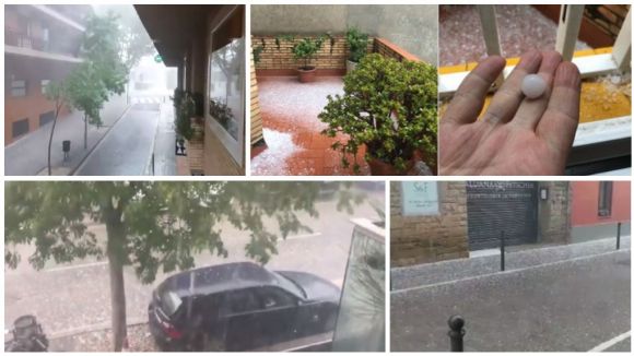 Les imatges de la pedregada d'aquest diumenge a Sant Cugat