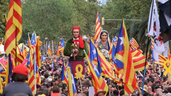 Sant Cugat es concentra avui al tram 13 de la manifestació per la independència