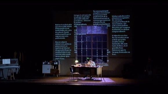 L'ètica periodística es despulla al Teatre-Auditori amb 'Un tret al cap'