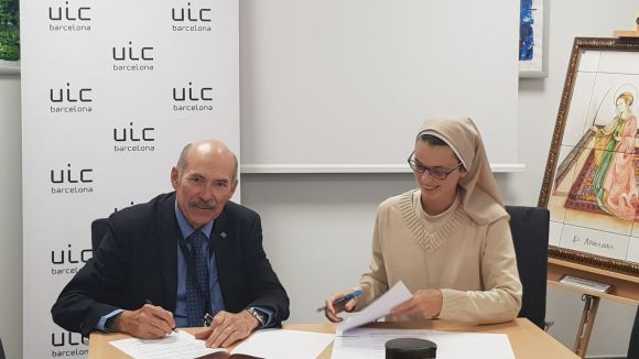 El col·legi Pureza de María signa un conveni amb la UIC de Sant Cugat