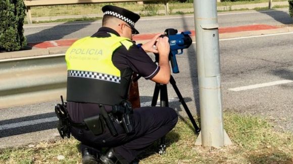Nou radar mobil de control de velocitat a Sant Cugat
