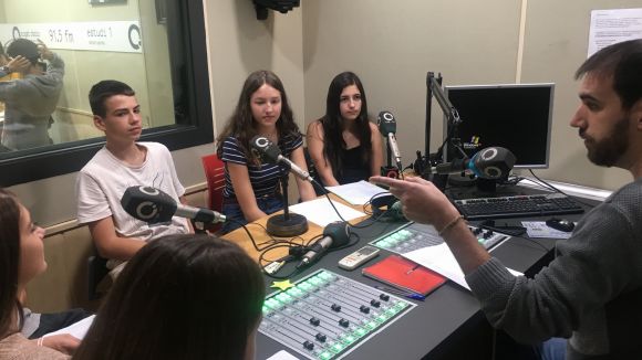 Els alumnes del Leonardo Da Vinci visiten el 'Sant Cugat a fons' amb 'El nostre temps'