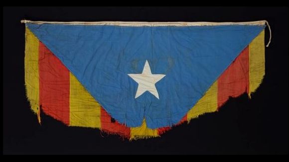 L'estelada més antiga que es conserva, exposada al Museu des d'aquest dimecres