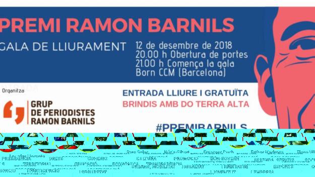 Els Premis Ramon Barnils de periodisme s'entreguen avui al Born Centre Cultural