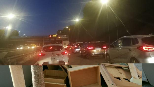 Mobilitat complicada als Túnels de Vallvidrera i l'AP-7 per dos accidents