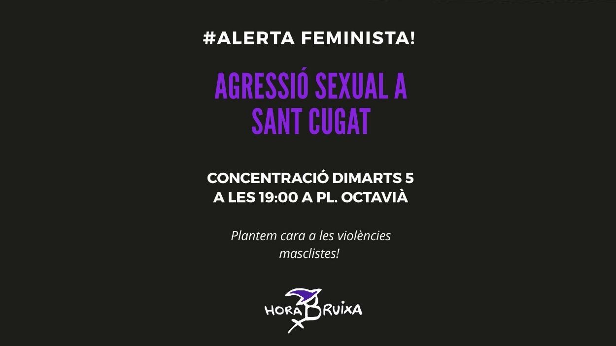 Concentració de rebuig a l'agressió sexual a Sant Cugat