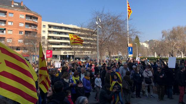 La vaga general es fa notar a Sant Cugat amb les mobilitzacions