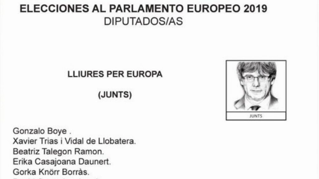 Alt: Bicman posa la cara de Puigdemont a les paparetes de JxCat a les eleccions europees