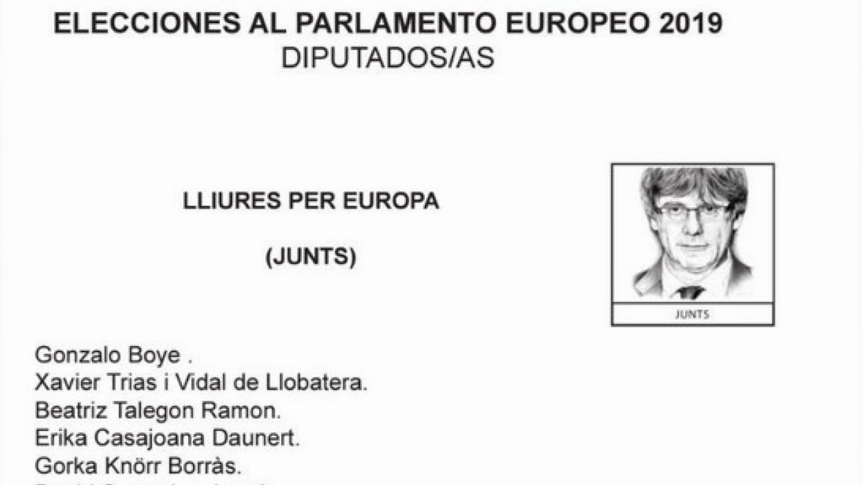 Bicman posa la cara de Puigdemont a les paparetes de JxCat a les eleccions europees