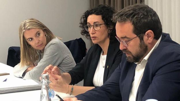 L'alcaldable d'ERC-MES visita Marta Rovira a Ginebra