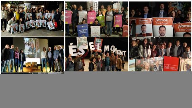 Els carrers de Sant Cugat ja llueixen de campanya pel 26-M