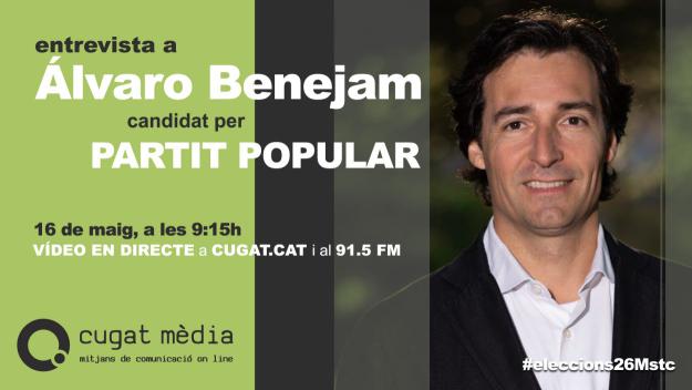 L'alcaldable del PP, Álvaro Benejam, aquest dijous al cicle d'entrevistes electorals