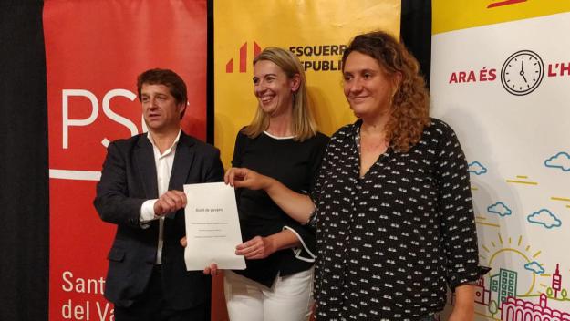 ERC-MES, el PSC i la CUP-PC, junts per construir el canvi a Sant Cugat